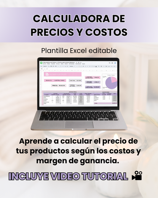 ✨Calculadora de costos y precios. Incluye video explicativo